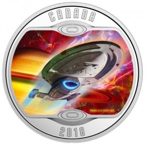 Реверс монеты Канада, 10 долларов, 2018, Звёздный путь - Вояджер NCC-74656