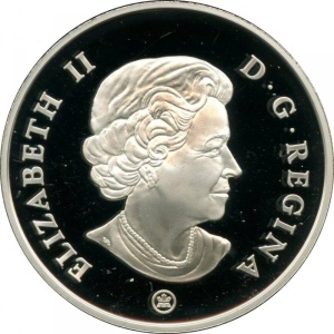 Аверс монеты Канада, 15 долларов, 2009, Королевская семья - Георг VI
