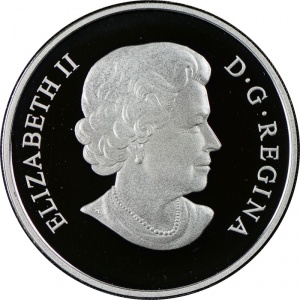 Аверс монеты Канада, 15 долларов, 2010, Китайский гороскоп - год тигра /круг/
