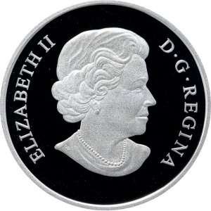 Аверс монеты Канада, 15 долларов, 2011, Китайский гороскоп - год кролика /круг/