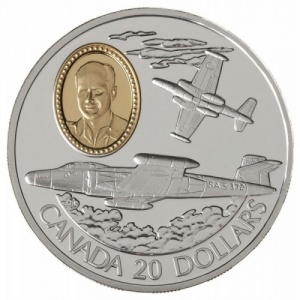 Реверс монеты Канада, 20 долларов, 1996, Avro Canada CF-100 Canuck