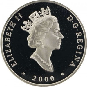 Аверс монеты Канада, 20 долларов, 2000, Транспорт - локомотив Toronto