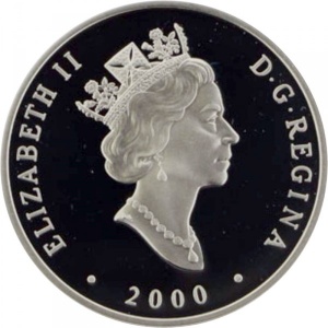 Аверс монеты Канада, 20 долларов, 2000, Транспорт - Шхуна "Bluenose"