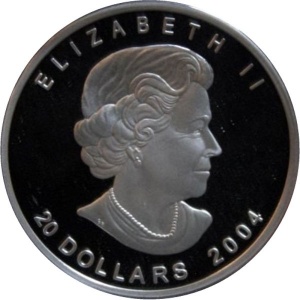 Аверс монеты Канада, 20 долларов, 2004, Маяк на острове Самбро