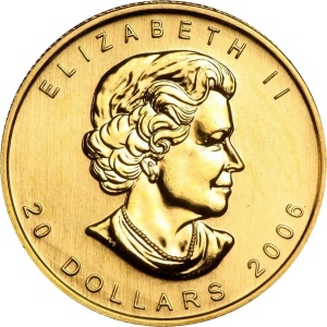 Аверс монеты Канада, 20 долларов, 2004-2022, Кленовый лист
