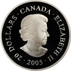 Аверс монеты Канада, 20 долларов, 2005, Архипелаг Минган