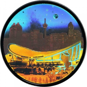 Реверс монеты Канада, 20 долларов, 2006, Пенгроут-Сэдлдоум в Калгари