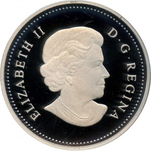 Аверс монеты Канада, 20 долларов, 2010, Полевые цветы - Кувшинка