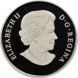 Аверс монеты Канада, 20 долларов, 2011, Тюльпан и божья коровка