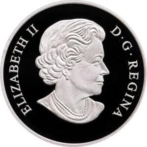 Аверс монеты Канада, 20 долларов, 2014, Белоголовый орел с рыбой