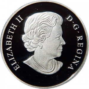 Аверс монеты Канада, 20 долларов, 2015, Венецианская стеклянная черепаха