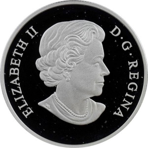 Аверс монеты Канада, 20 долларов, 2016, Венецианская стеклянная улитка