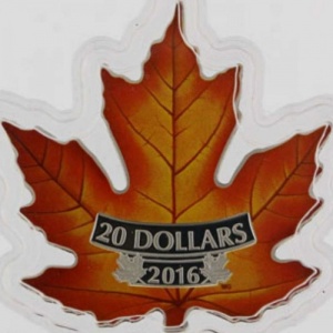 Реверс монеты Канада, 20 долларов, 2016, Кленовый лист