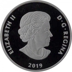 Аверс монеты Канада, 20 долларов, 2019, Огни Парламентского холма