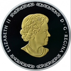 Аверс монеты Канада, 20 долларов, 2019, Скандинавские боги - Тор