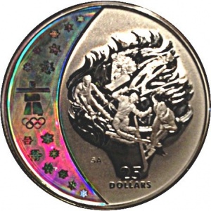 Реверс монеты Канада, 25 долларов, 2009, XXI зимние Олимпийские игры, Ванкувер 2010 - Олимпийский дух