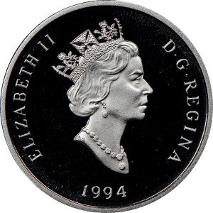 Аверс монеты Канада, 30 долларов, 1994, Калан