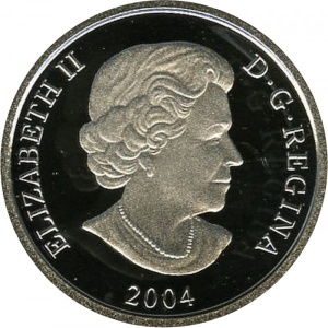 Аверс монеты Канада, 30 долларов, 2004, Канадская дикая природа - Медведь гризли