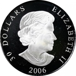 Аверс монеты Канада, 30 долларов, 2006, Мемориал Бомон-Амель