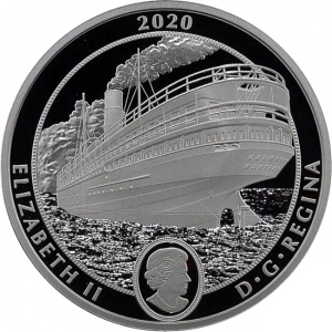 Аверс монеты Канада, 30 долларов, 2020, Пароход «Киватин»