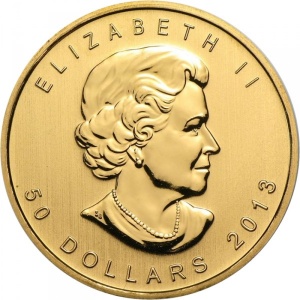 Аверс монеты Канада, 50 долларов, 2013-2022, Кленовый лист