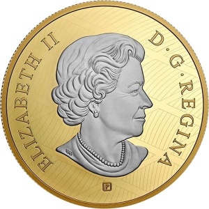 Аверс монеты Канада, 50 долларов, 2019, Гризли