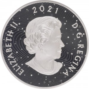 Аверс монеты Канада, 50 долларов, 2021, Солнечная система