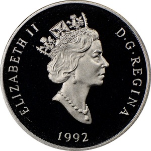 Аверс монеты Канада, 75 долларов, 1992, Пума