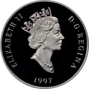 Аверс монеты Канада, 75 долларов, 1997, Дикая природа Канады - Бизон