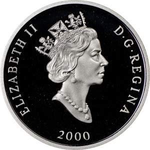 Аверс монеты Канада, 75 долларов, 2000, Дикая природа Канады - Антилопа