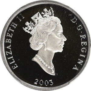 Аверс монеты Канада, 75 долларов, 2003, Дикая природа Канады - Морж