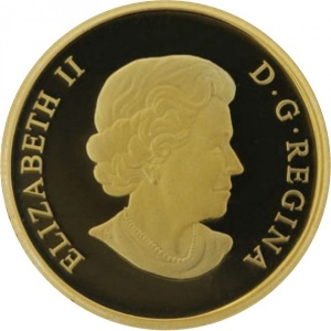 Аверс монеты Канада, 75 долларов, 2010, Кленовый лист, четыре сезона - Лето