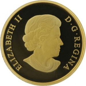 Аверс монеты Канада, 75 долларов, 2010, Кленовый лист, четыре сезона - Зима