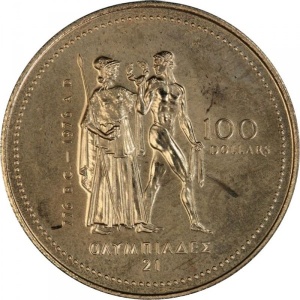 Реверс монеты Канада, 100 долларов, 1976