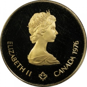 Аверс монеты Канада, 100 долларов, 1976