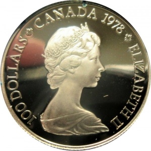 Аверс монеты Канада, 100 долларов, 1978, Вместе в будущее