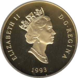 Аверс монеты Канада, 100 долларов, 1993, Первый электромобиль в Канаде