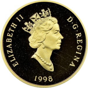 Аверс монеты Канада, 100 долларов, 1998, 75 лет открытию инсулина