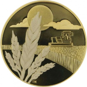 Реверс монеты Канада, 100 долларов, 2003, 100 лет сорту пшеницы "Маркиз"