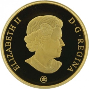 Аверс монеты Канада, 100 долларов, 2007, 140 лет доминиону
