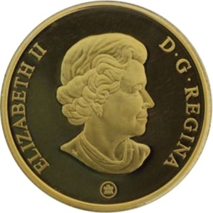 Аверс монеты Канада, 100 долларов, 2009, 10 лет Нунавуту