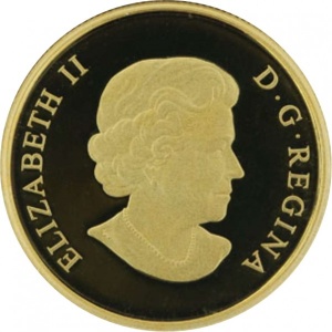 Аверс монеты Канада, 100 долларов, 2011, 175 лет железным дорогам Канады