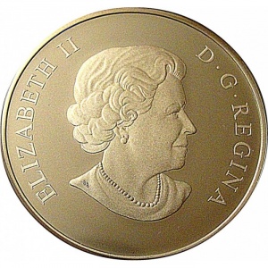 Аверс монеты Канада, 100 долларов, 2015, Овцебык