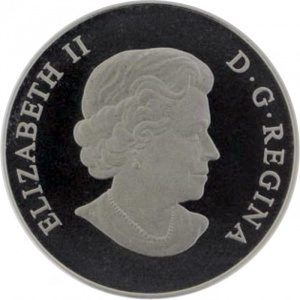 Аверс монеты Канада, 100 долларов, 2015, Канадская лошадь