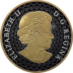 Аверс монеты Канада, 100 долларов, 2018, Хранители парламента - Единорог