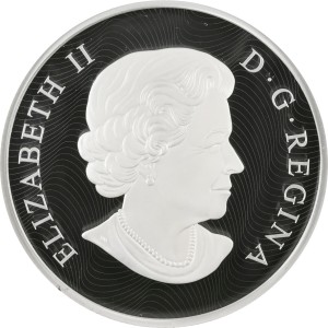 Аверс монеты Канада, 100 долларов, 2018, Портрет Принцессы