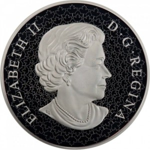 Аверс монеты Канада, 100 долларов, 2019, Кленовые листья