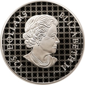 Аверс монеты Канада, 125 долларов, 2014, Зов дикого волка - Воющий волк