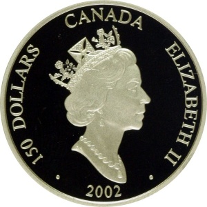 Аверс монеты Канада, 150 долларов, 2002, Китайский гороскоп - год лошади