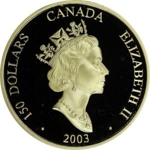 Аверс монеты Канада, 150 долларов, 2003, Китайский гороскоп - год овцы